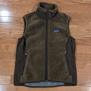Patagonia Vintage Brown Sherpa Fleece Vest Medium M